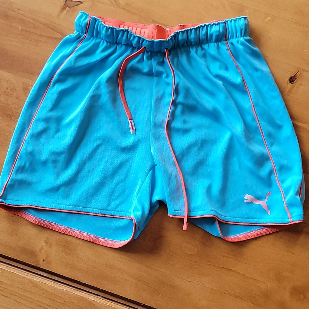 PUMA soccer  shorts blue and orange